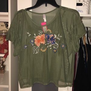 layered flower blouse